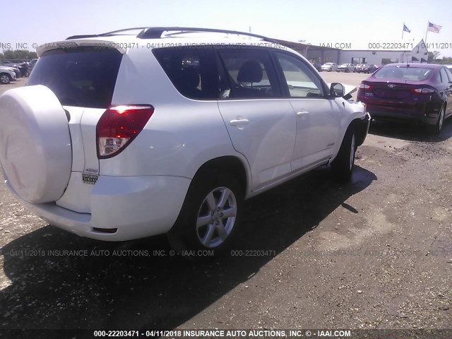 JTMBK31V275036543 - 2007 TOYOTA RAV4 LIMITED WHITE photo 4