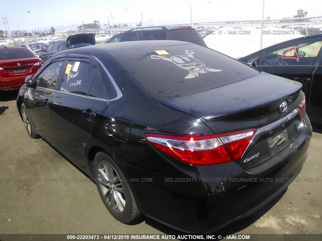 4T1BF1FK9GU157580 - 2016 TOYOTA CAMRY LE/XLE/SE/XSE BLACK photo 3