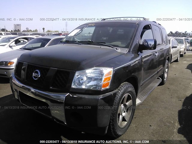 5N1AA08A64N718073 - 2004 NISSAN ARMADA SE/LE BLACK photo 2