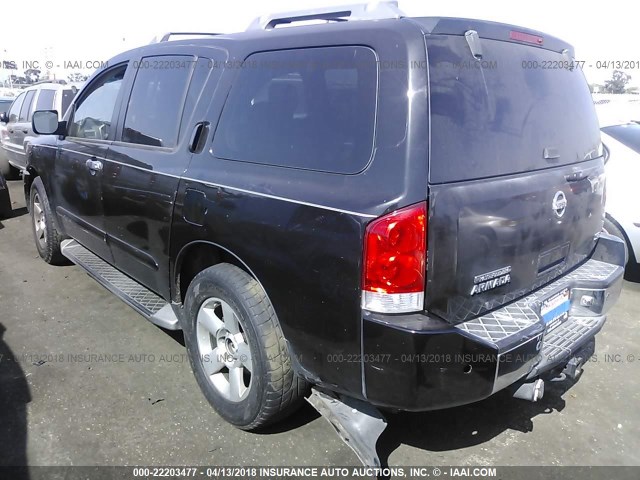 5N1AA08A64N718073 - 2004 NISSAN ARMADA SE/LE BLACK photo 3