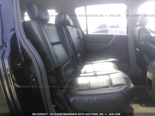 5N1AA08A64N718073 - 2004 NISSAN ARMADA SE/LE BLACK photo 8