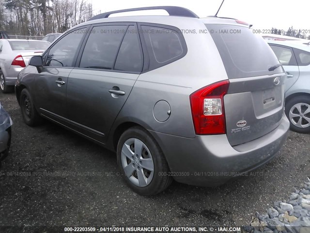 KNAFG528397259833 - 2009 KIA RONDO LX/EX SILVER photo 3