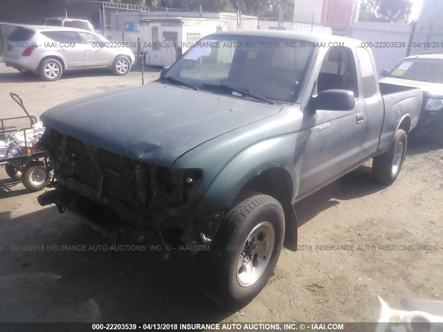 4TASM92N7YZ681478 - 2000 TOYOTA TACOMA XTRACAB PRERUNNER მწვანე ფოტო 2