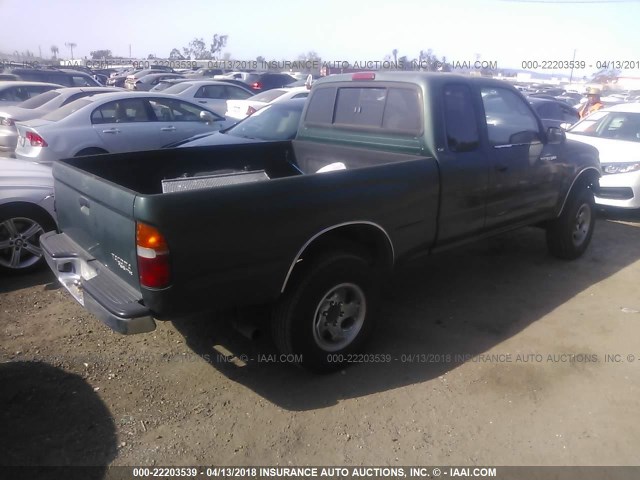 4TASM92N7YZ681478 - 2000 TOYOTA TACOMA XTRACAB PRERUNNER მწვანე ფოტო 4