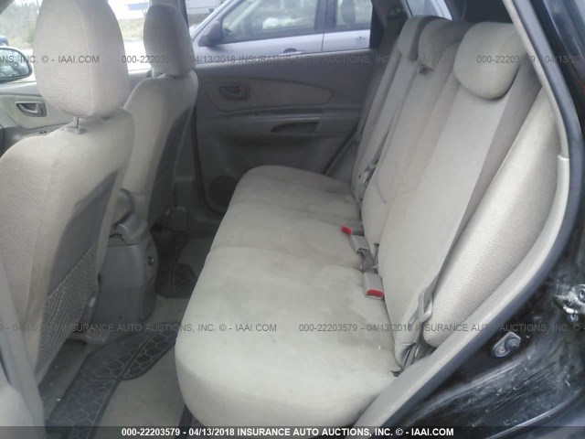 KM8JM12B45U232044 - 2005 HYUNDAI TUCSON GL BLACK photo 8