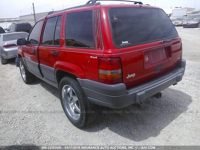 1J4GZ58Y6TC375030 - 1996 JEEP GRAND CHEROKEE LAREDO RED photo 3