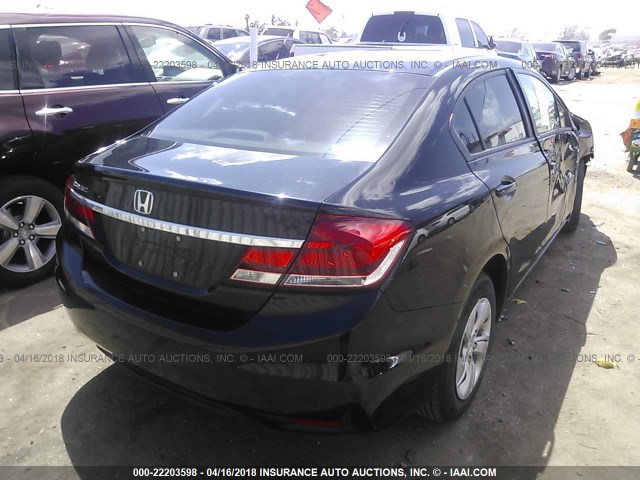 2HGFB2F51FH527389 - 2015 HONDA CIVIC LX BLACK photo 4