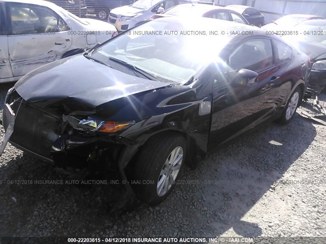 2HGFG3B1XCH535822 - 2012 HONDA CIVIC EXL BLACK photo 2