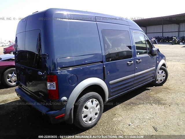 NM0KS9BN5AT008771 - 2010 FORD TRANSIT CONNECT XLT BLUE photo 4