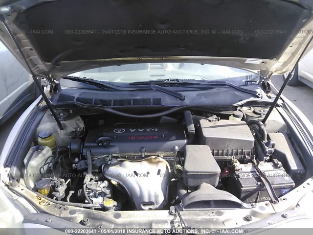 JTNBE46K083142669 - 2008 TOYOTA CAMRY CE/LE/XLE/SE GOLD photo 10