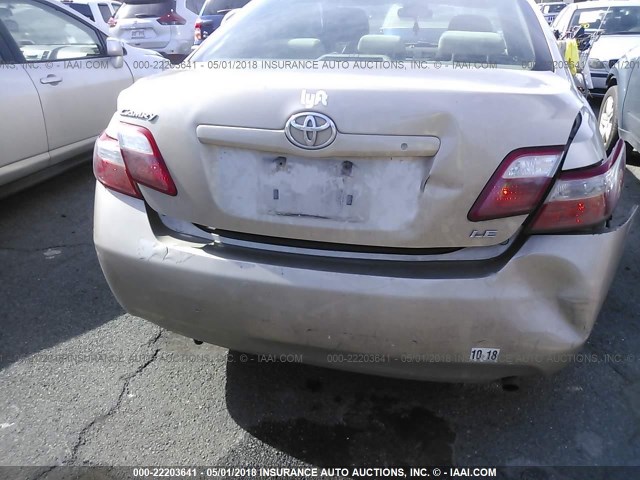 JTNBE46K083142669 - 2008 TOYOTA CAMRY CE/LE/XLE/SE GOLD photo 6
