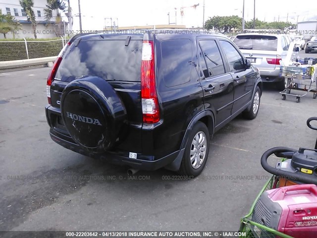 JHLRD78975C016454 - 2005 HONDA CR-V SE/EX BLACK photo 4