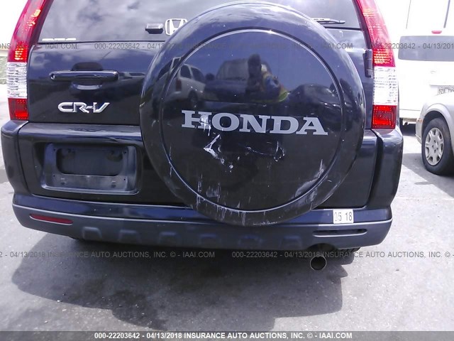 JHLRD78975C016454 - 2005 HONDA CR-V SE/EX BLACK photo 6