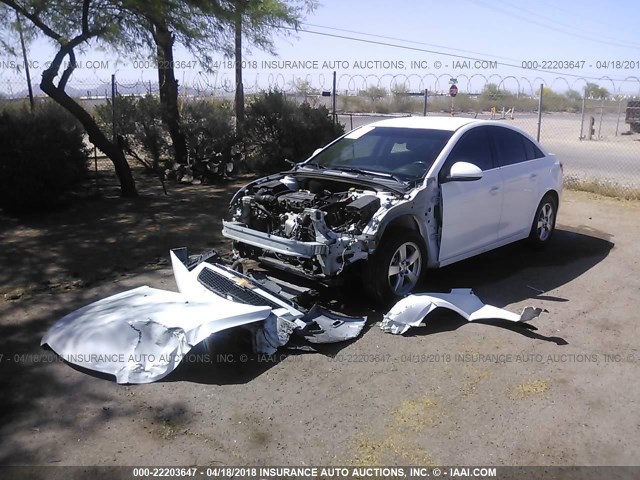 1G1PC5SB9D7207722 - 2013 CHEVROLET CRUZE LT WHITE photo 2