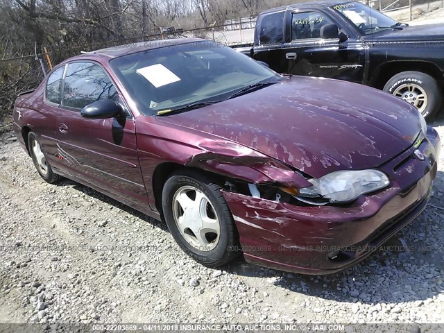 2G1WX15K129233683 - 2002 CHEVROLET MONTE CARLO SS BURGUNDY photo 1