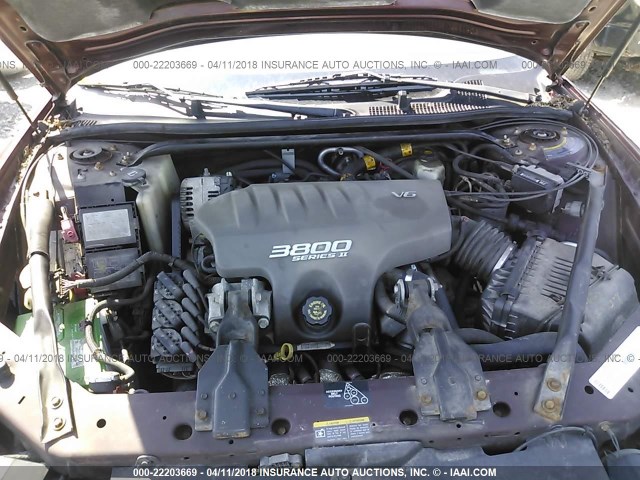 2G1WX15K129233683 - 2002 CHEVROLET MONTE CARLO SS ბურგუნდია ფოტო 10