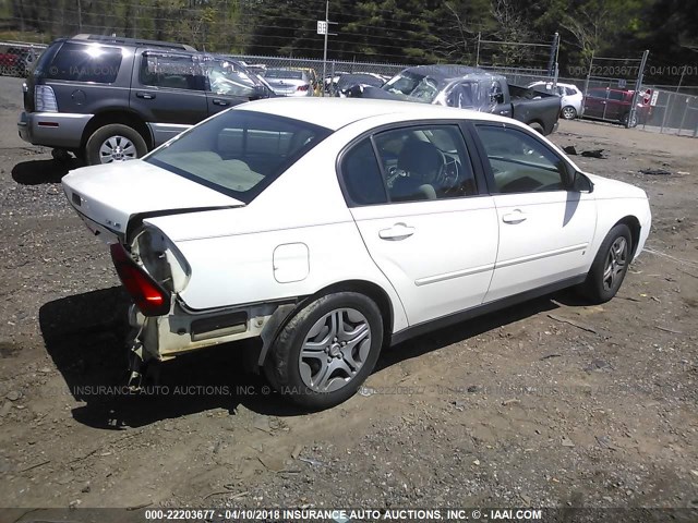 1G1ZS58N38F145694 - 2008 CHEVROLET MALIBU LS თეთრი ფოტო 4