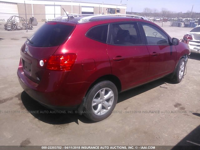 JN8AS58T98W025888 - 2008 NISSAN ROGUE S/SL RED photo 4