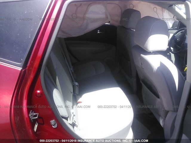 JN8AS58T98W025888 - 2008 NISSAN ROGUE S/SL RED photo 8