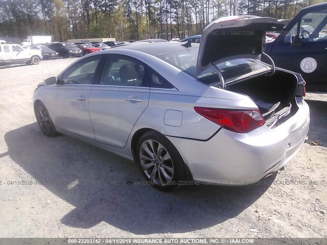 5NPEC4ABXCH481256 - 2012 HYUNDAI SONATA SE/LIMITED BLUE photo 3