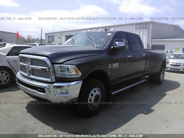 3C63RRJL5GG110815 - 2016 RAM 3500 LARAMIE GRAY photo 2