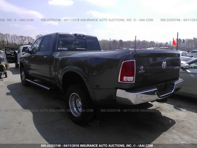 3C63RRJL5GG110815 - 2016 RAM 3500 LARAMIE GRAY photo 3