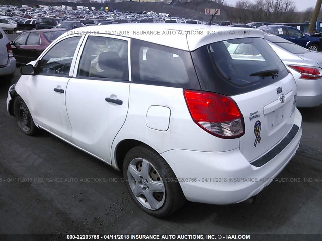 2T1KR32E24C316665 - 2004 TOYOTA COROLLA MATRIX XR WHITE photo 3