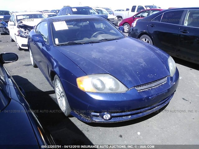 KMHHN65F53U005479 - 2003 HYUNDAI TIBURON GT Dark Blue photo 1