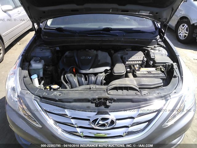 5NPEC4ACXCH352376 - 2012 HYUNDAI SONATA SE/LIMITED GRAY photo 10