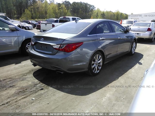 5NPEC4ACXCH352376 - 2012 HYUNDAI SONATA SE/LIMITED GRAY photo 4