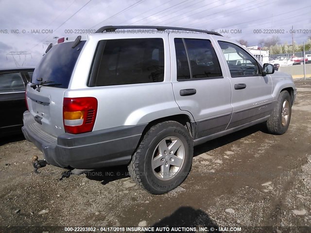 1J4GW48NX4C398899 - 2004 JEEP GRAND CHEROKEE LAREDO/COLUMBIA/FREEDOM SILVER photo 4