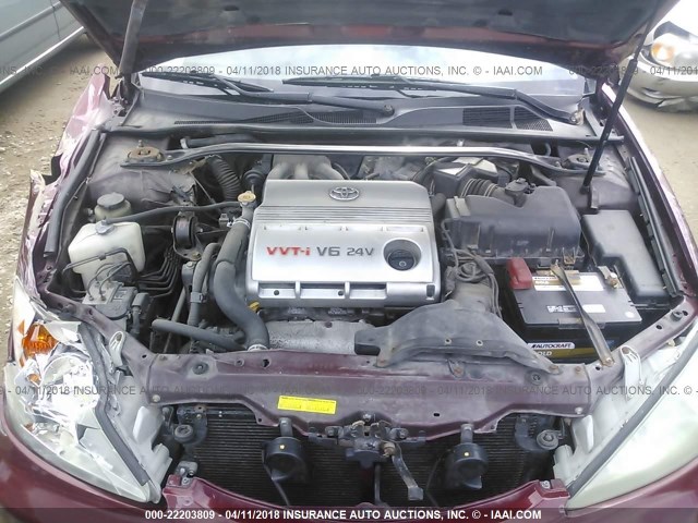 4T1BF32K53U059884 - 2003 TOYOTA CAMRY LE/XLE/SE RED photo 10