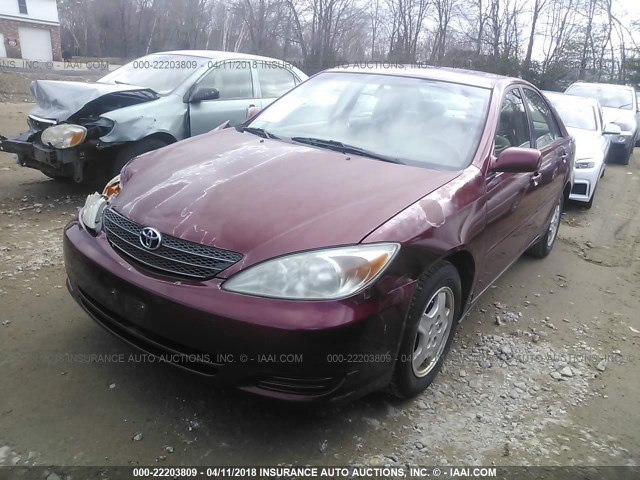 4T1BF32K53U059884 - 2003 TOYOTA CAMRY LE/XLE/SE RED photo 2