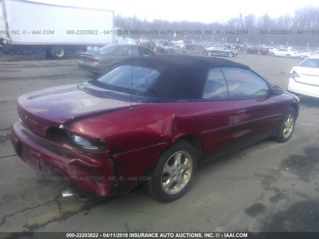 3C3EL55H1YT211767 - 2000 CHRYSLER SEBRING JXI RED photo 4