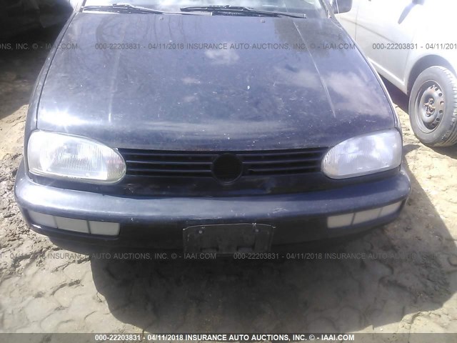 3VWFB81H6VM098928 - 1997 VOLKSWAGEN GOLF GL BLACK photo 6