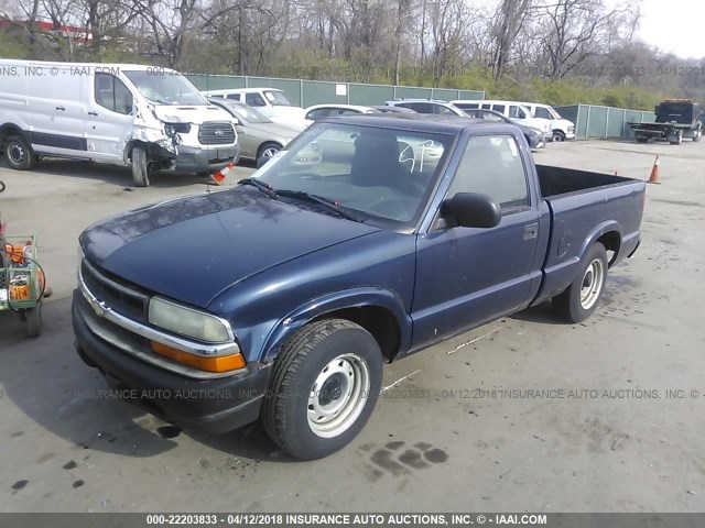 1GCCS14H038160253 - 2003 CHEVROLET S TRUCK S10 BLUE photo 2