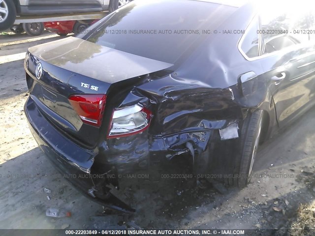 1VWBS7A37EC088679 - 2014 VOLKSWAGEN PASSAT SE BLUE photo 6