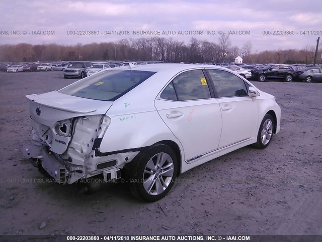 JTHBB1BA8B2046891 - 2011 LEXUS HS 250H WHITE photo 4