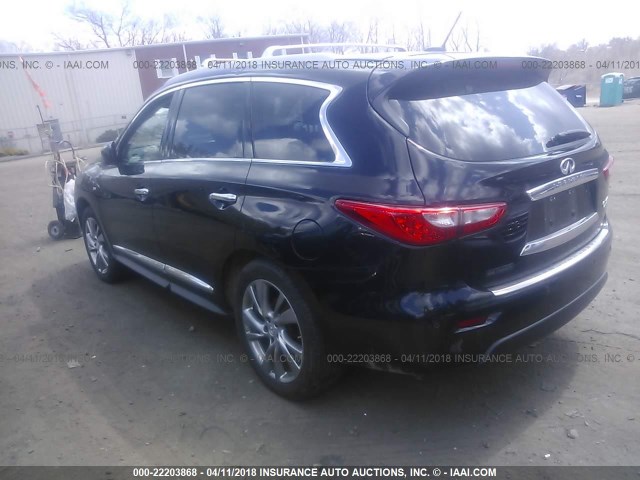 5N1AL0MM3EC504021 - 2014 INFINITI QX60 BLACK photo 3