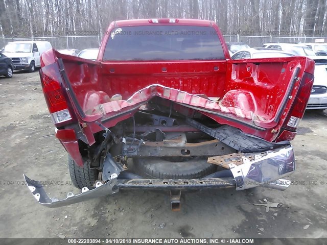 3GTRKWE32AG147232 - 2010 GMC SIERRA K1500 SLT RED photo 6