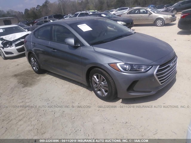 KMHD84LF5JU609852 - 2018 HYUNDAI ELANTRA SEL/VALUE/LIMITED GRAY photo 1