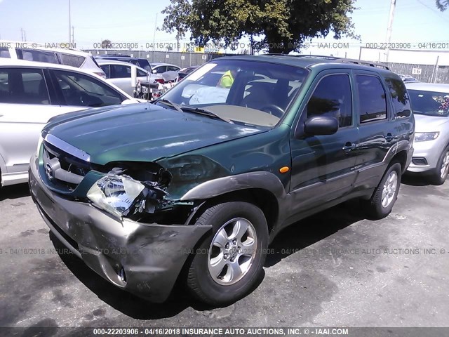 4F2YU09181KM31095 - 2001 MAZDA TRIBUTE LX/ES GREEN photo 2