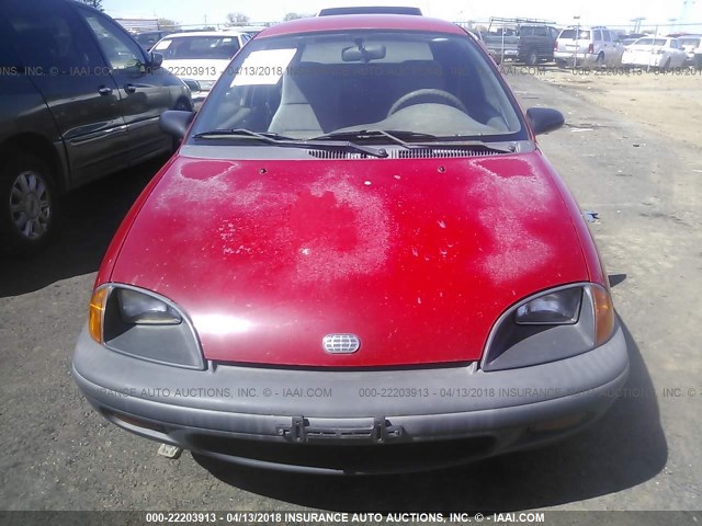 2C1MR2269T6789861 - 1996 GEO METRO LSI RED photo 6