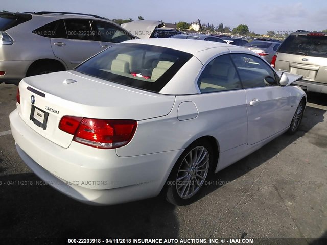 WBAWR3C53AP463619 - 2010 BMW 328 I SULEV WHITE photo 4