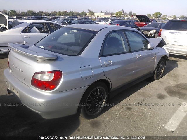 JF1GD29652G511239 - 2002 SUBARU IMPREZA WRX SILVER photo 4