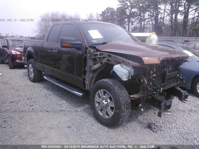 1FTFX1EF5BFA30040 - 2011 FORD F150 SUPER CAB BROWN photo 1