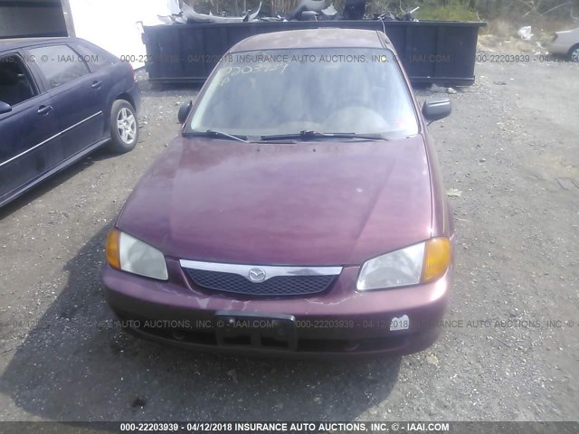 JM1BJ2229X0116890 - 1999 MAZDA PROTEGE DX/LX BURGUNDY photo 6