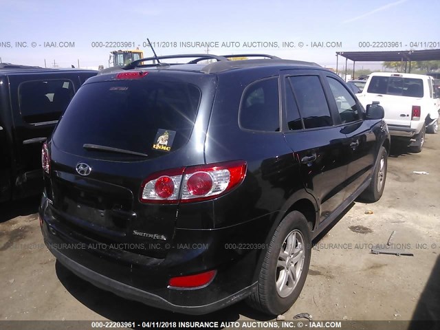 5XYZG3AB1BG028536 - 2011 HYUNDAI SANTA FE GLS BLUE photo 4