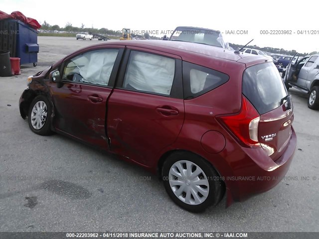 3N1CE2CP0EL382689 - 2014 NISSAN VERSA NOTE S/S PLUS/SV/SL RED photo 3