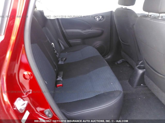3N1CE2CP0EL382689 - 2014 NISSAN VERSA NOTE S/S PLUS/SV/SL RED photo 8